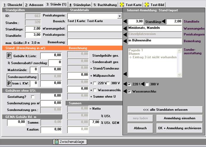 Internet-Standerfassung